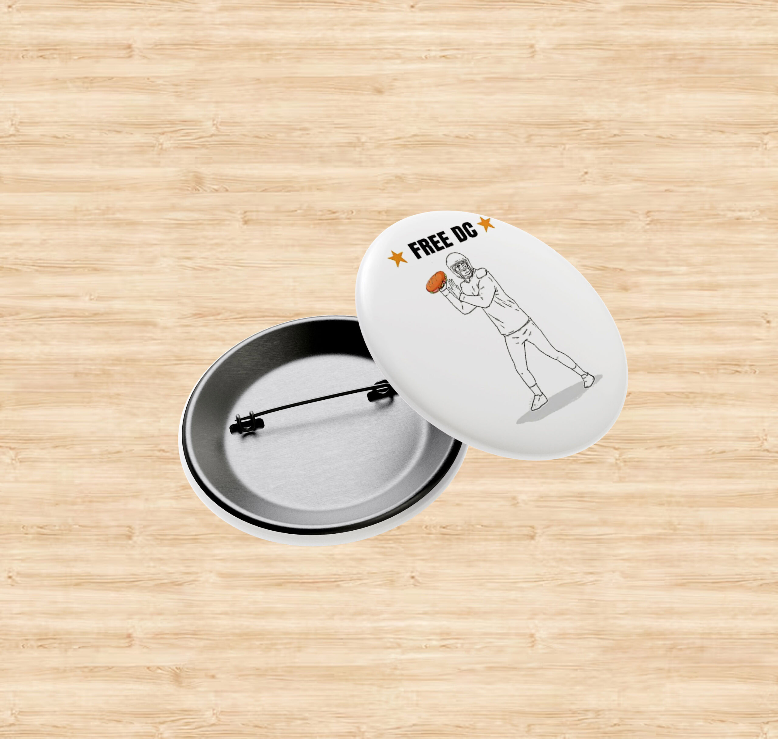 Free DC Resistance Button – Football Sandwich Protest Pin Badge