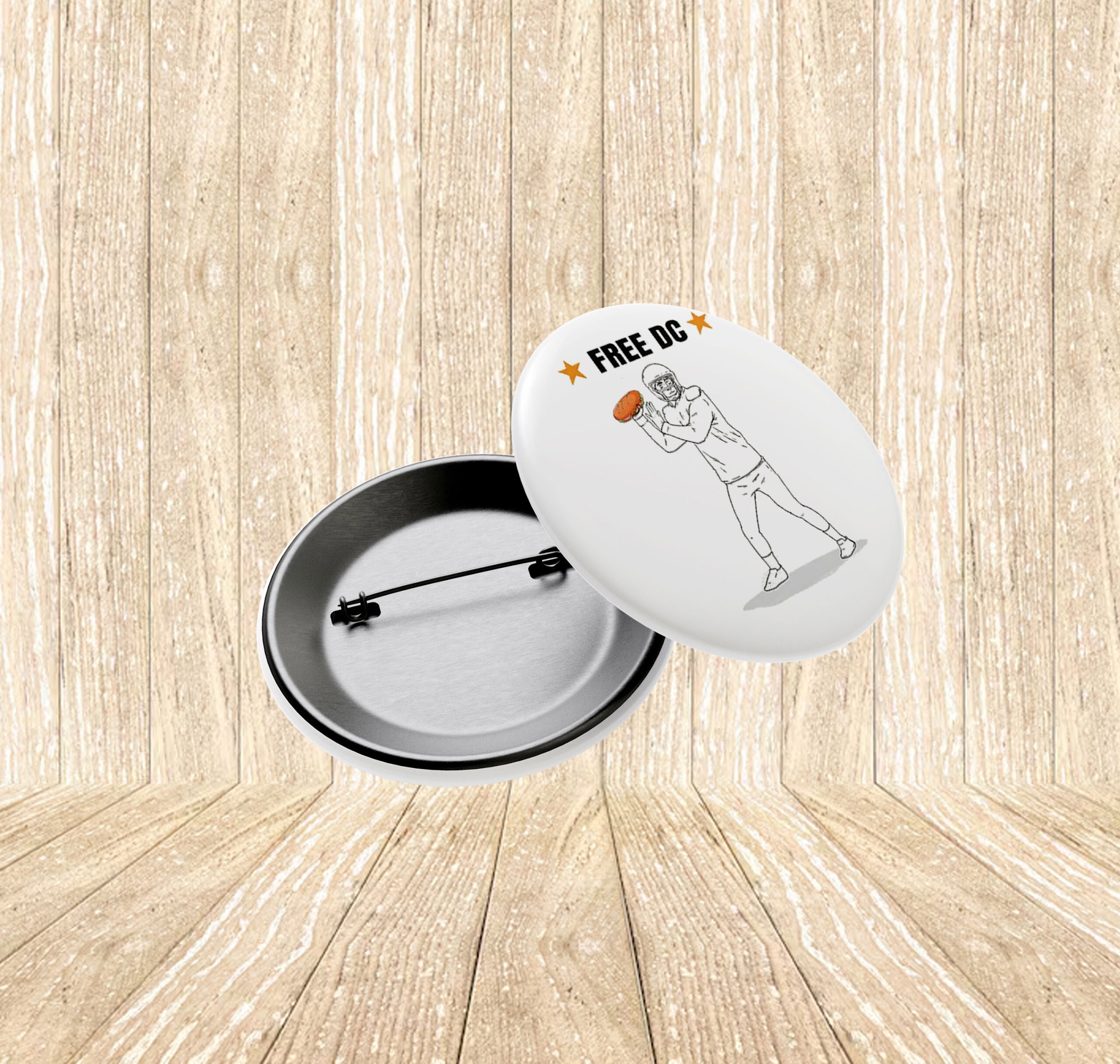 Free DC Resistance Button – Football Sandwich Protest Pin Badge