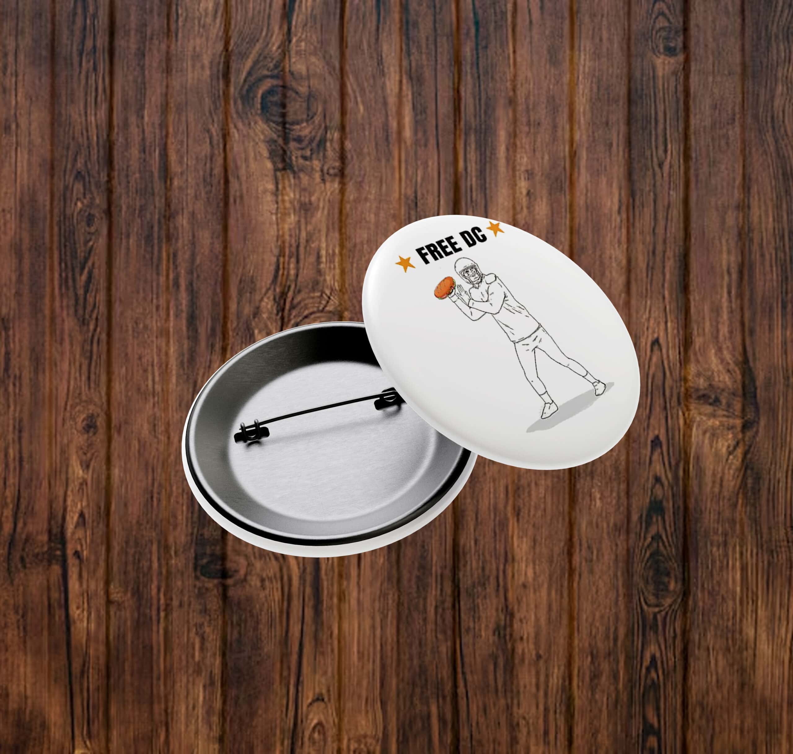 Free DC Resistance Button – Football Sandwich Protest Pin Badge