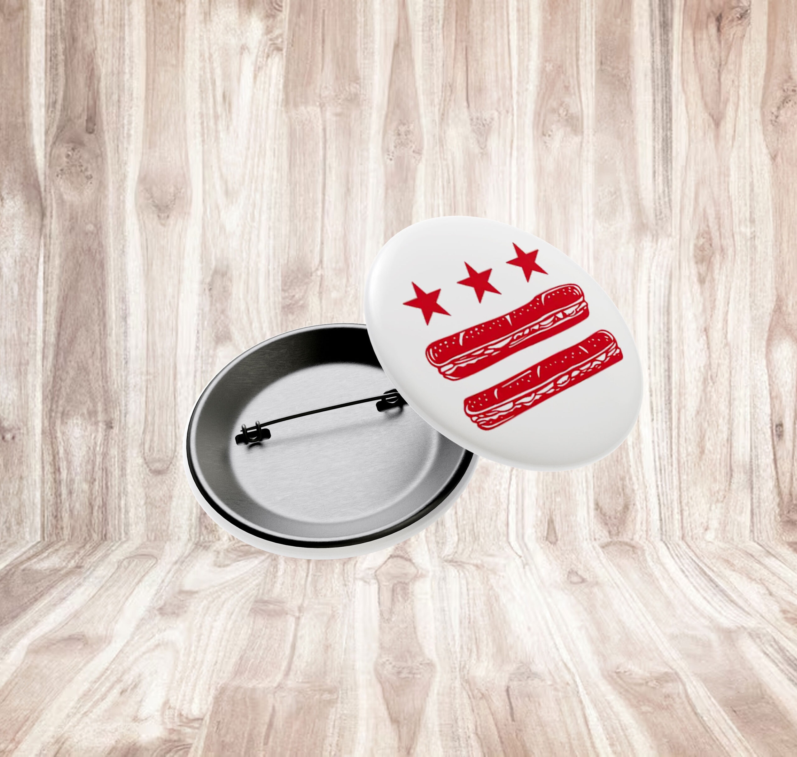Free DC Sub Sandwich Button – Funny Washington D.C. Pin